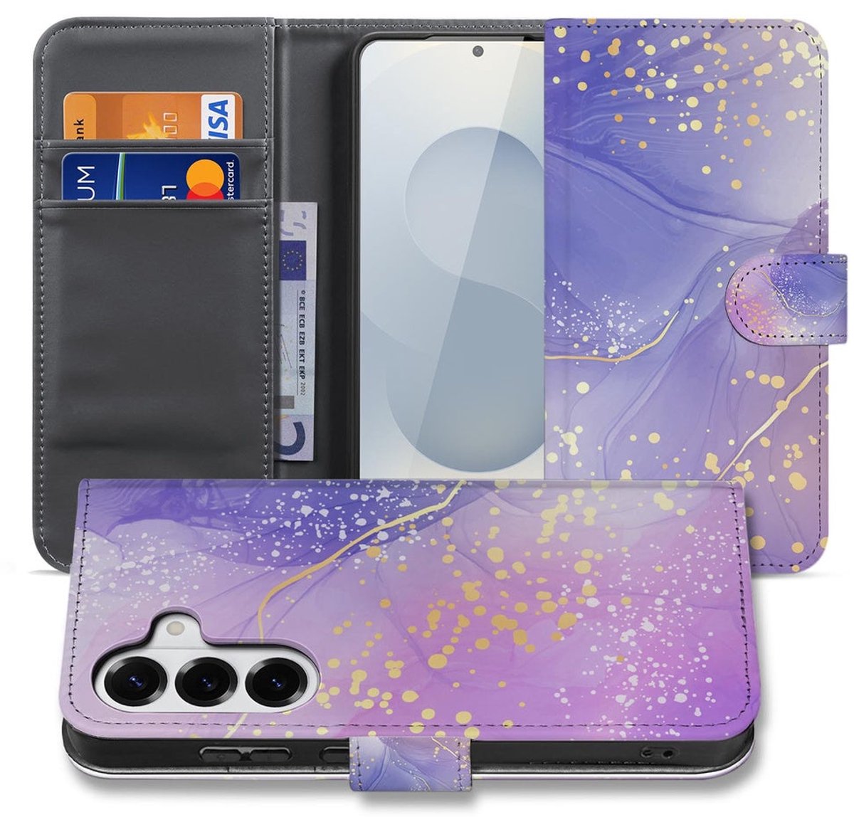 Watercolor Paars Hoesje Samsung Galaxy S26 Plus