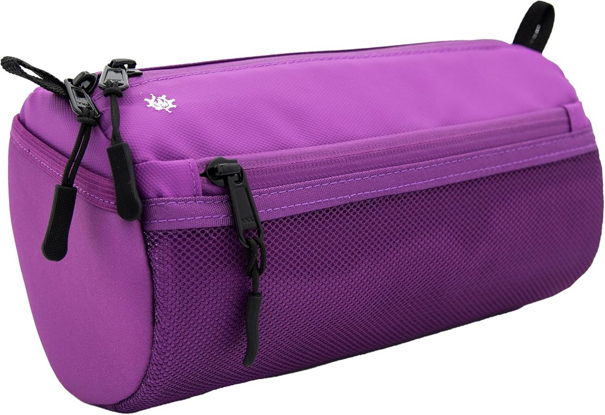 Fietsstuur Tas - Duurzaam, Verkrijgbaar in Diverse Maten en Kleuren - Dubbele Elastische Riemen, Clips en Klittenbandsystemen (Paars, Groot)