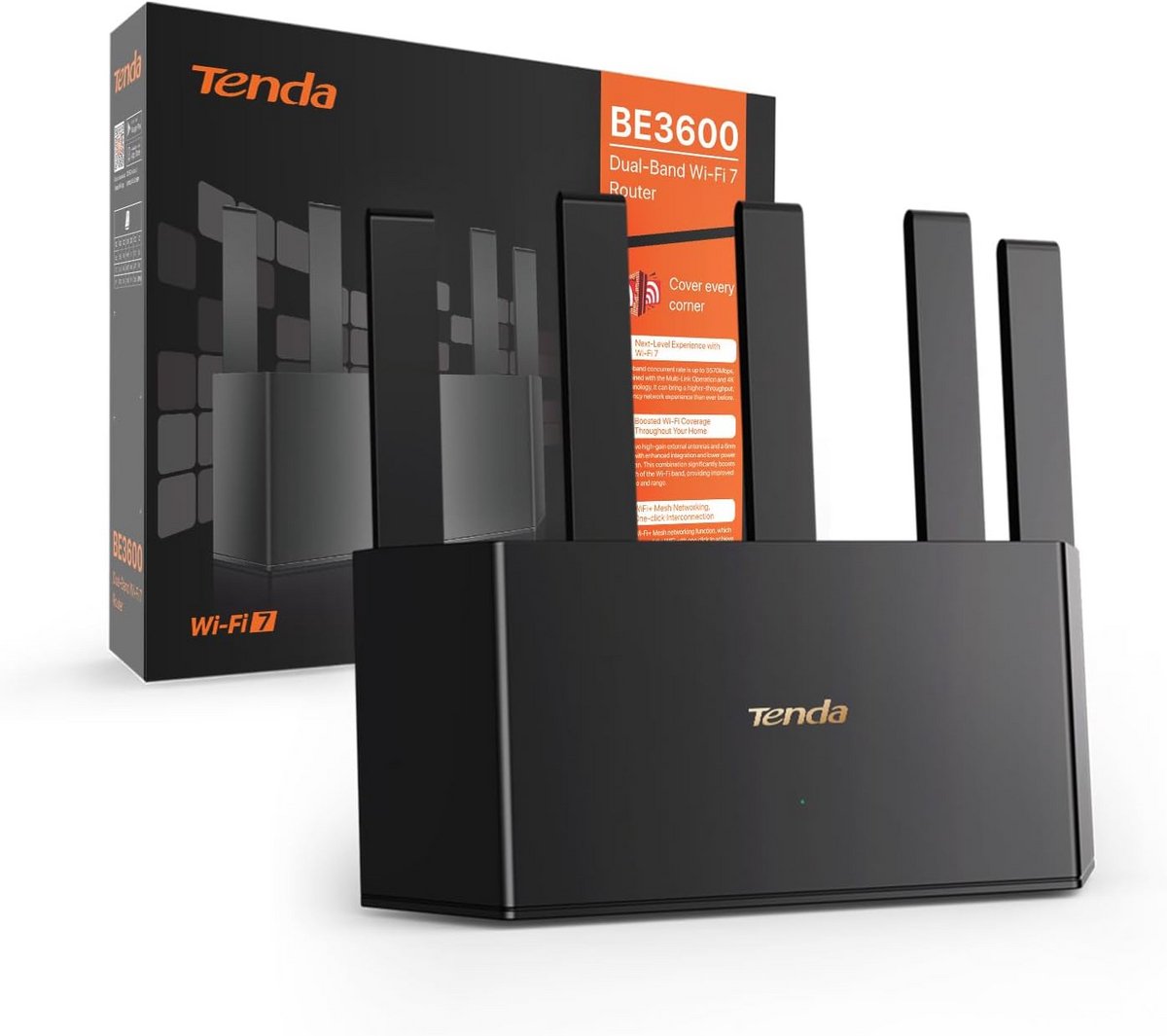 WLAN 7 Router Dual Band Mesh WiFi, Gigabit Ports, 5 Antennes