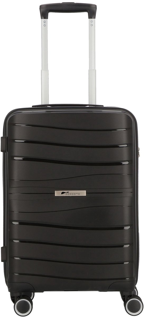 cocoono Leon 4 wielen Cabinewagen 55 cm - Harde bagage - TSA slot - schwarz
