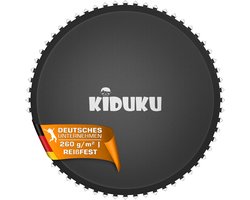 KIDUKU® Trampoline Springmat Ø 244 305 366 427 cm | Reserve Springdoek 48-96 Ogen UV-bestendig & Weerbestendig | Accessoires Reservemat Tuingebruik | Trampolinespringmat 260g/m² PP (305 cm / 72 Ogen)