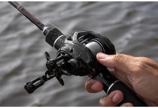 Zebco Demonic All Black 150 LWH Baitcast Reel van Merkloos — afbeelding 5
