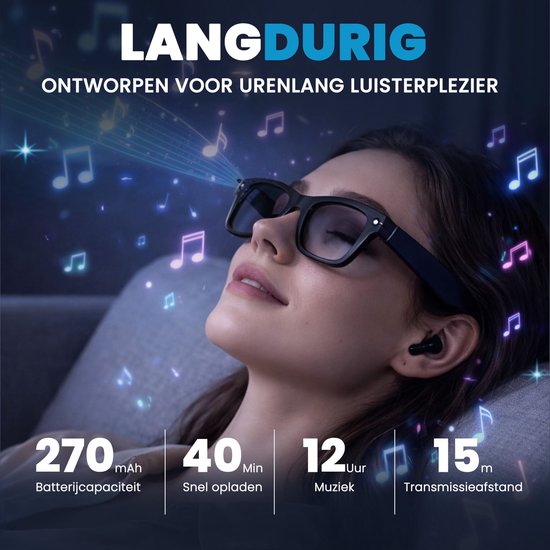 Camera bril - Slimme bril met camera - Smart glasses - Spy camera - Vertaalfunctie — afbeelding 5