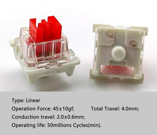 Lineaire Mechanische Toetsenbord Switches - Stil en Responsief Gaming Type Gemak — afbeelding 4