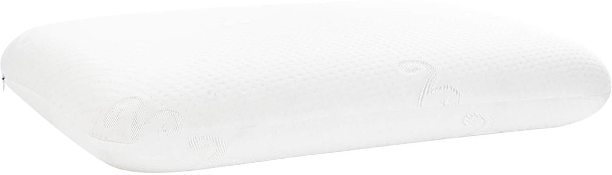 vidaXL - Slapen - kussen - Effen - Wit - 60 - x - 40 - x - 10,5 - cm - Traagschuim