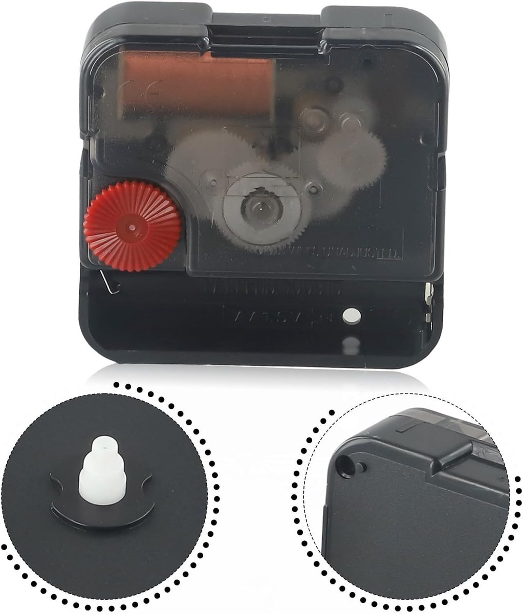 Klok Bewegingsmechanisme - Stille Wandklok Onderdelen - Klok Reparatie Projecten - Veegstille Beweging - 8.9mm Schacht - Zoals Afgebeeld