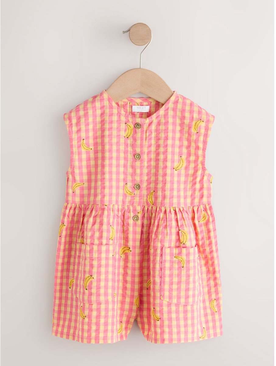 Next - Meisjes - Broderie playsuit - Roze