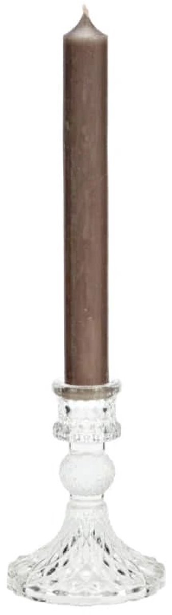Kandelaar glas - 10 cm hoog