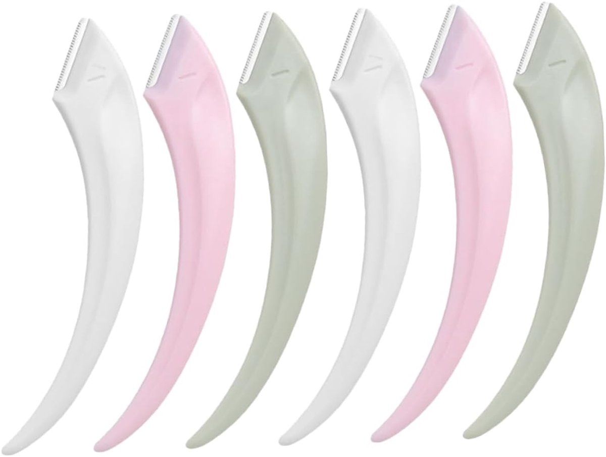 Gezichtsscheermesjes Set - Wenkbrauw Trimmers - Gezichtsbeharing Verwijderen - Antislip Handvat - 10.2 cm Lengte - Diverse Kleuren