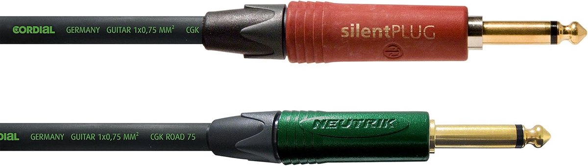 Instrumentenkabel - Muziek kabel - Geluidsoverdracht - Silent plug technologie - 3 meter - Zwart