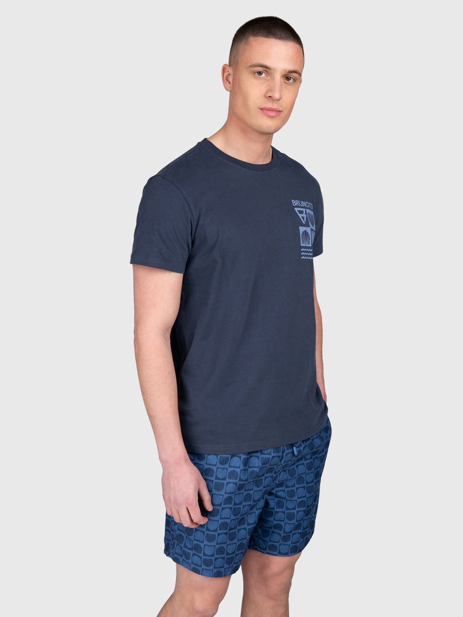 Brunotti Jelledee T-Shirt Indigo 100% Katoen Regular Fit M Blauw