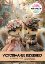 KleurLab® - Victoriaanse Tederheid - Kleurboek voor Volwassenen - 48 Kleurplaten - Romantisch - Dieren - A4 Formaat - Enkelzijdig bedrukt