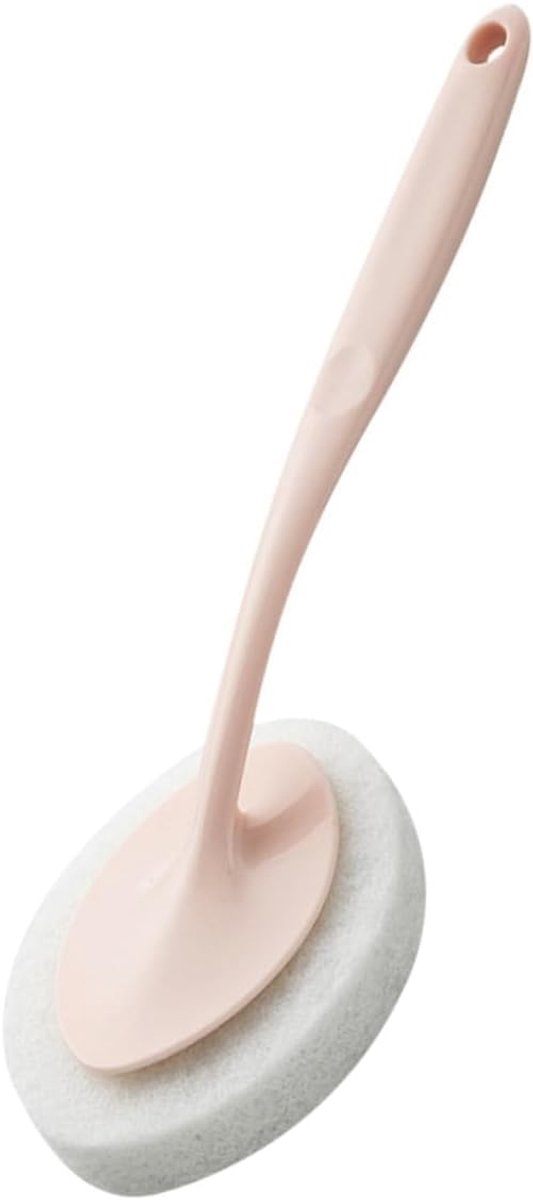 Schoonmaak Borstel - Afwas Spons - Keuken Reinigen - Met Lange Handgreep - 26 x 10 cm - Roze