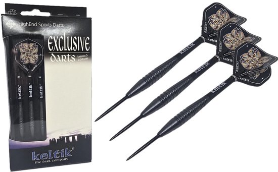 Steeldartpijlen Keltik Ardan 24g Black â€“ 90% Tungsten — afbeelding 2