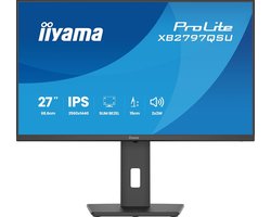 27-inch QHD Monitor - IPS Beeldscherm - Professioneel Werk - Randloos Ontwerp - 2560x1440 Resolutie - Zwart