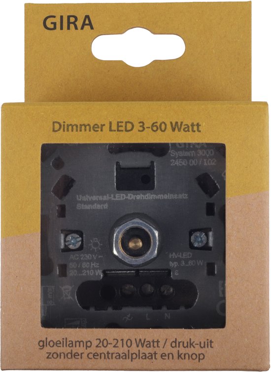 Gira ST55 inbouw dimmer LED/gloei/halogeen