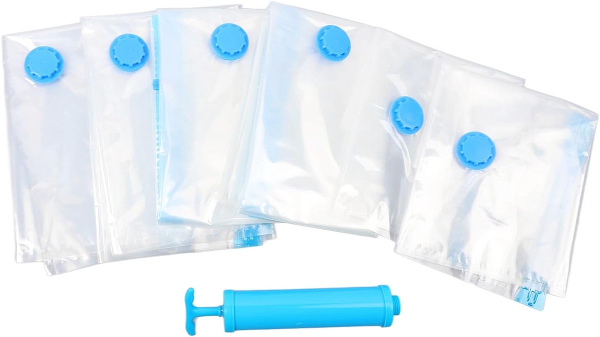Opbergzakken Kleding - Vacuüm Zakken - Ruimte Besparen - Inclusief Handpomp - Extra Grote Set