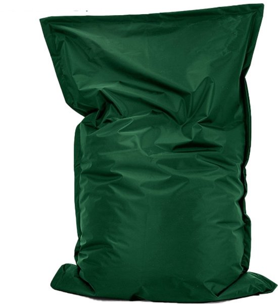Donkergroene zitzak van nylon, 100 x 150 cm, voor binnen en buiten.