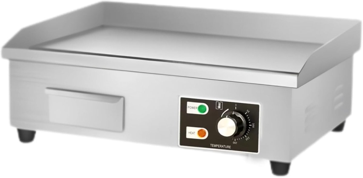 Elektrische Bakplaat - Professionele Kookgrill - Snel Koken - Instelbare Thermostaat - 55x