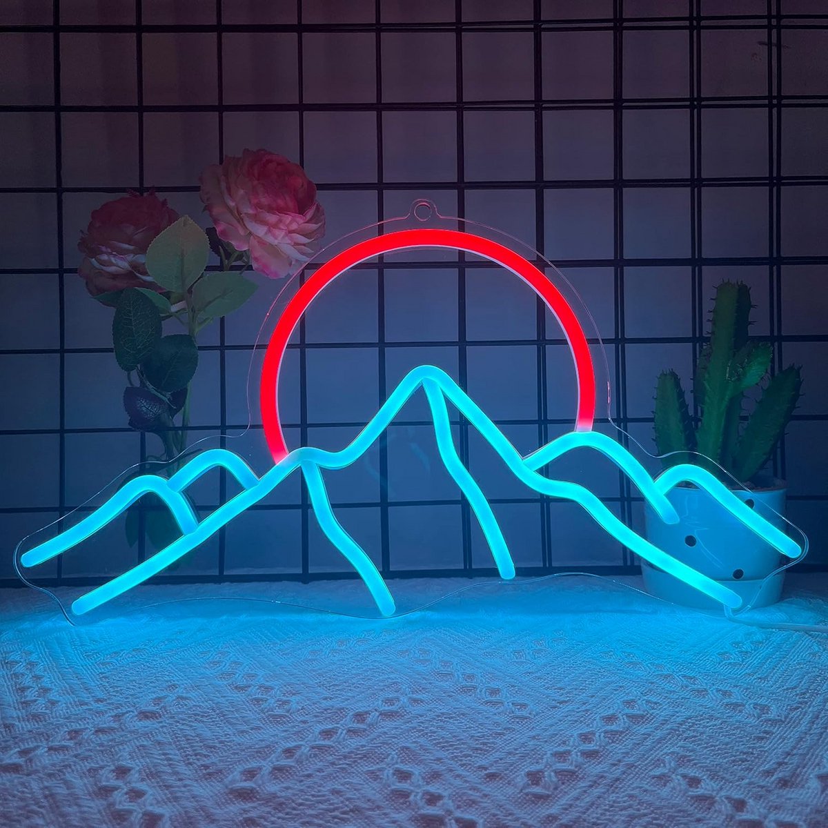 Dimbaar Neon Maanbord voor Wanddecoratie