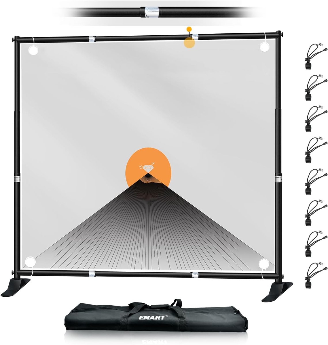 Verstelbare Bannerstandaard 3 x 3 m voor Studiofotografie en Portretfotografie