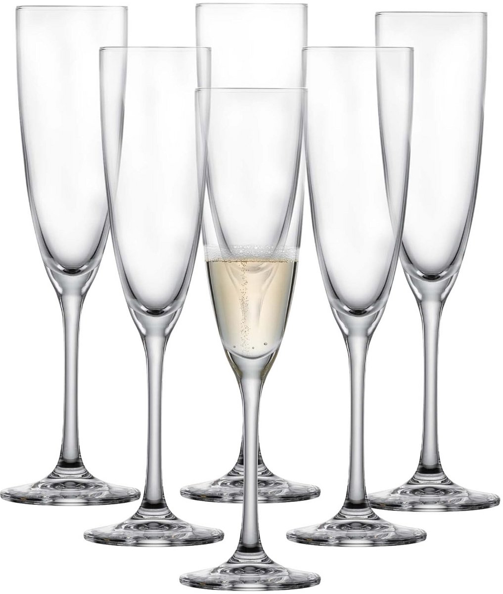 Champagneglazen Classico Set van 6 - Vaatwasmachinebestendig Tritan Kristal