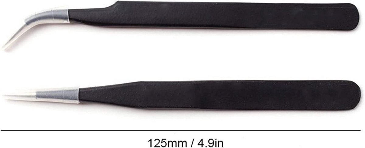 Wimperpincet Set van 2 - Roestvrijstalen Gereedschap voor Valse Wimpers