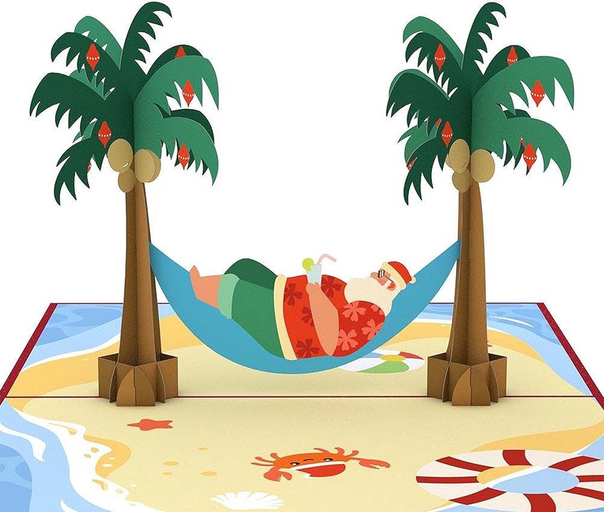 3D Kerst Pop Up Kaart - Hangmat Ontwerp voor Kinderen