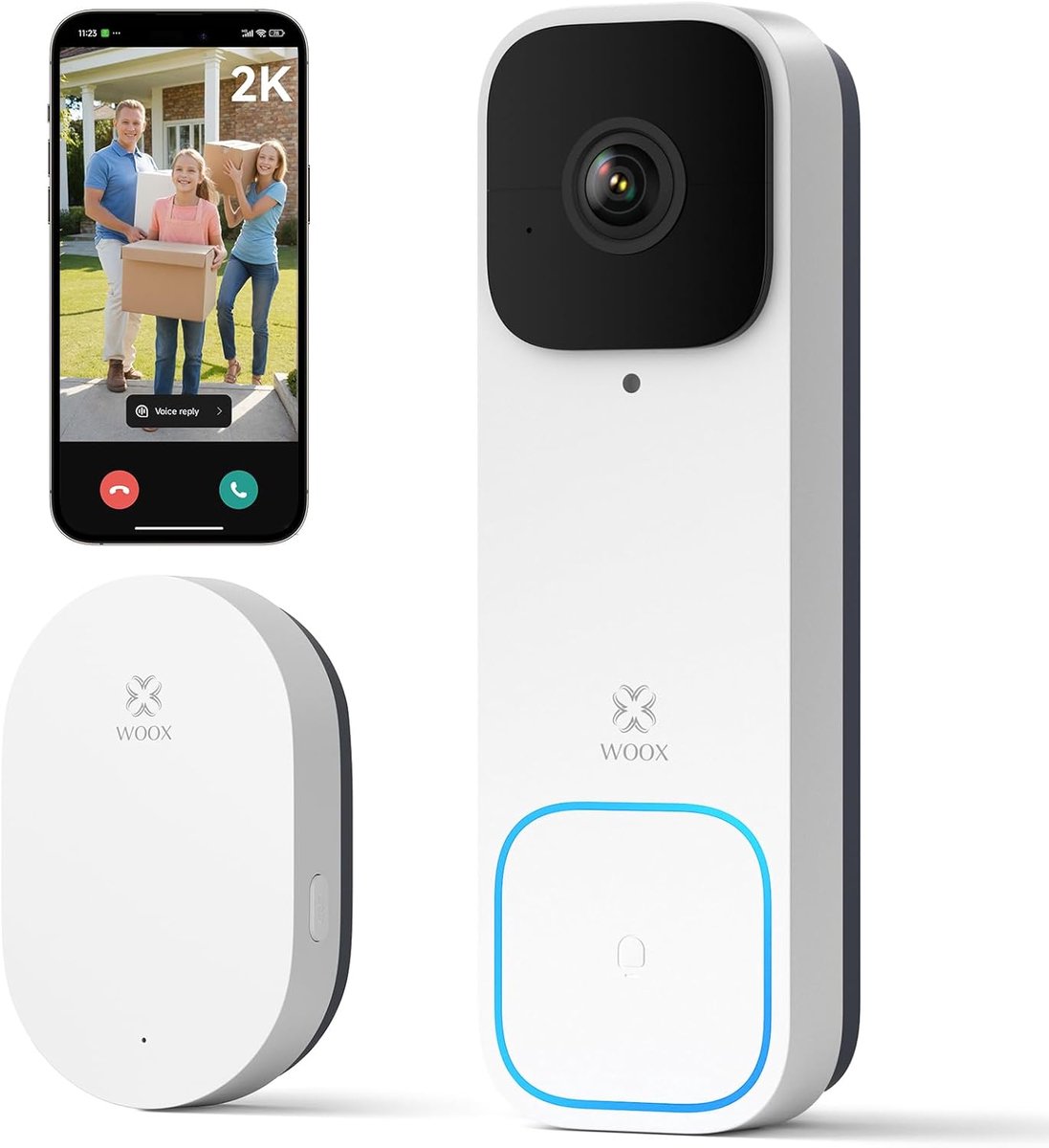 Meowant Slimme Video Deurbel met 2K FHD Camera en Nachtzicht - Meowant - €189,00