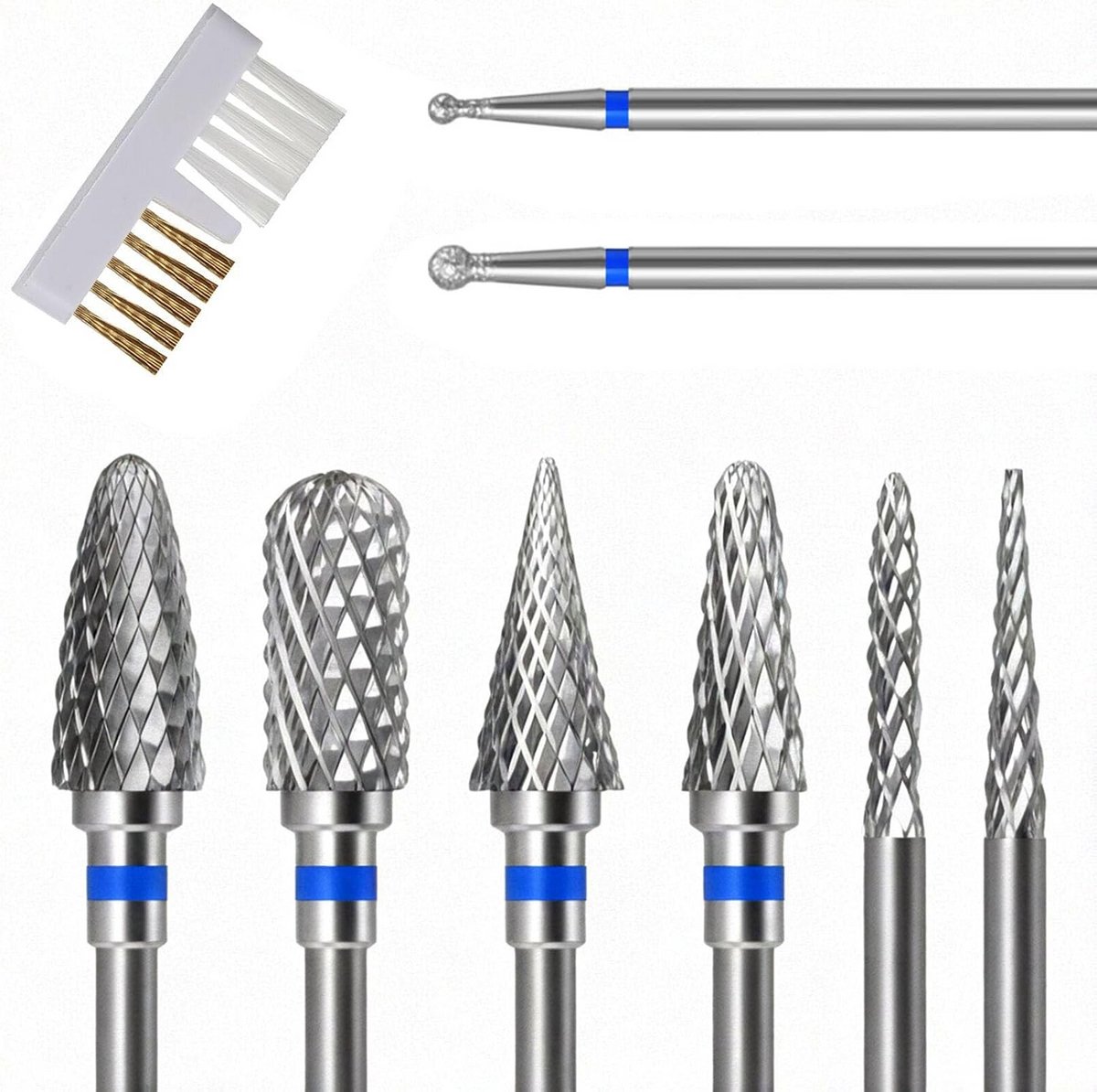 Professionele nagelfrees opzetstukken - 8 stuks voor manicure en pedicure