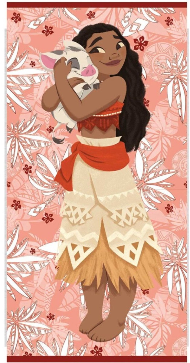 Disney Vaiana strand handdoek 70 x 140 cm Polyester