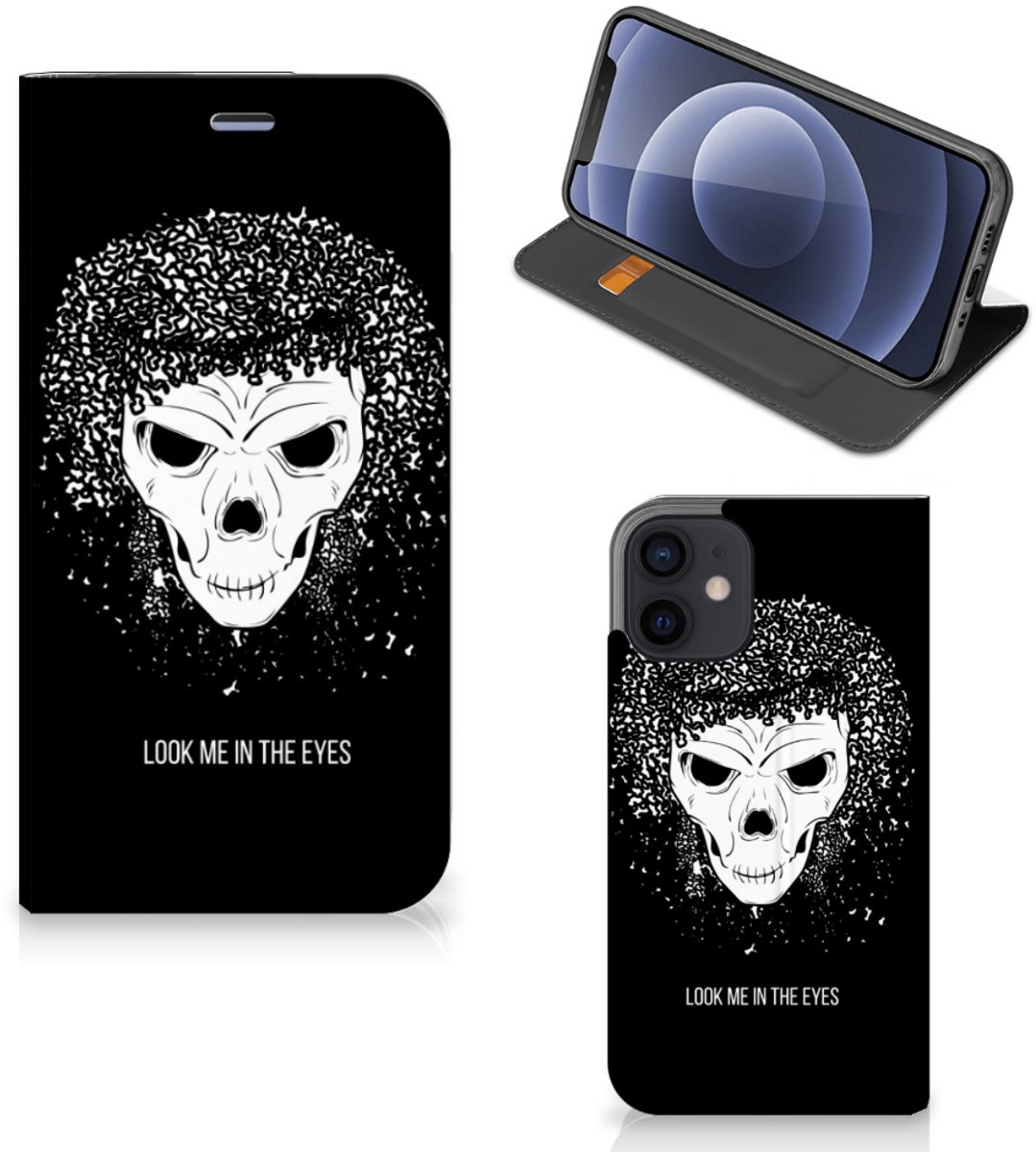 Mobiel BookCase iPhone 12 Mini Skull Hair