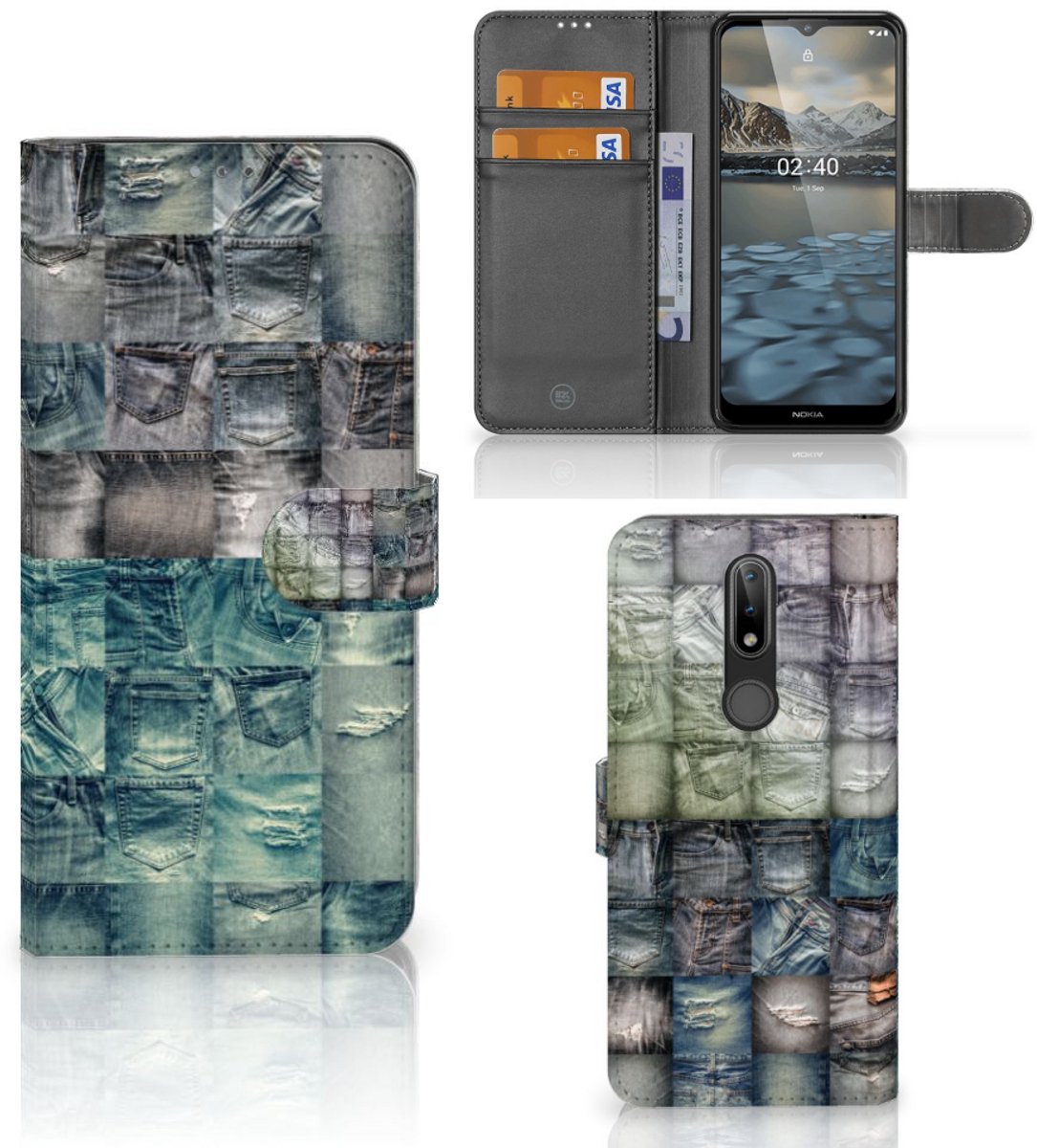 Wallet Case met Pasjes Nokia 2.4 Spijkerbroeken