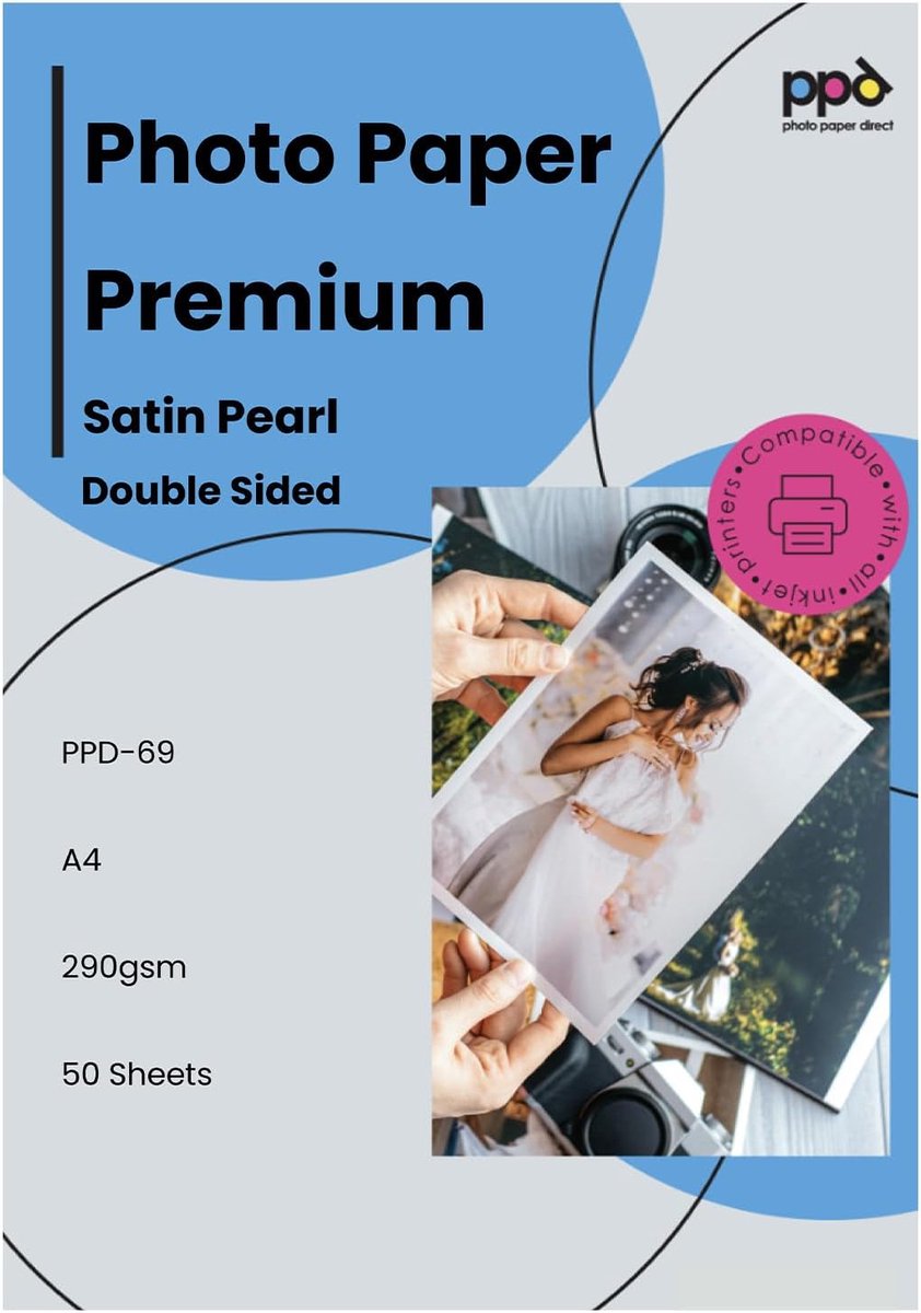 A4 Premium Fotopapier 290g Dubbelzijdig Bedrukbaar - Satijn Afwerking