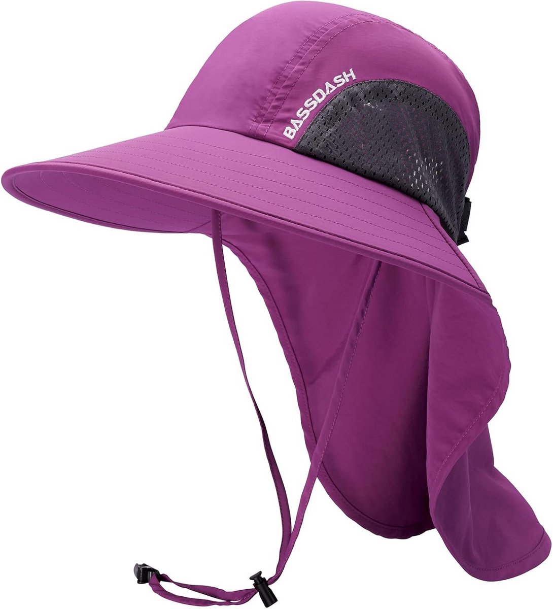 Brede Rand Zonnehoed met Hals Flap - Waterbestendig en UPF 50+ voor Mannen en Vrouwen