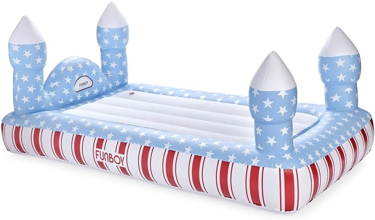 Opblaasbaar Kasteelbed Met Dubbel Luchtbed - Ideaal Voor Feestelijke Slaapfeestjes