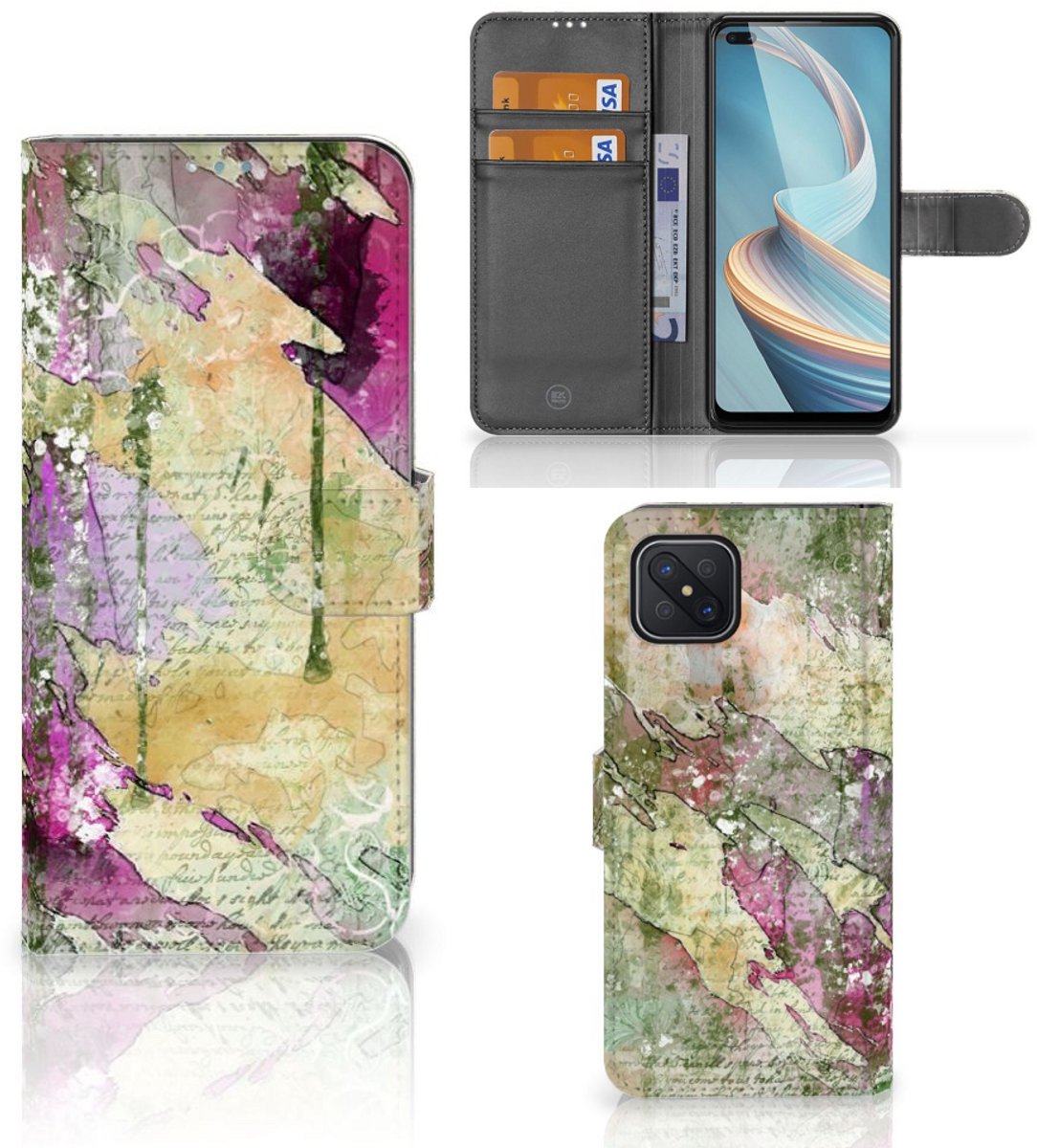 Hoesje OPPO Reno4 Z Letter Painting