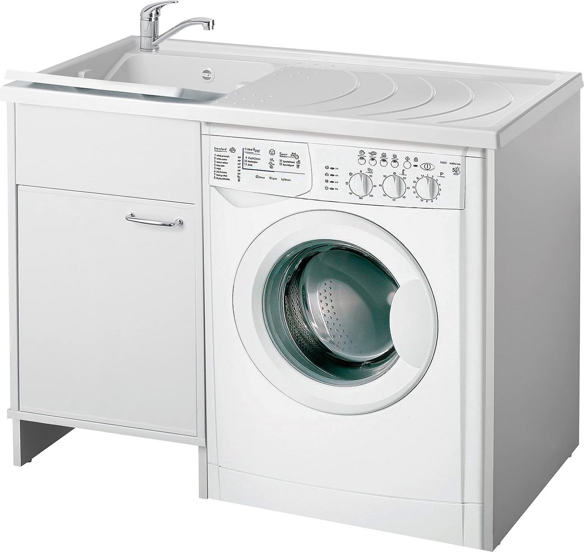 Wasmachineafdekking met Wastafel - Duurzaam en Functioneel, 109 x 60 x 89 cm
