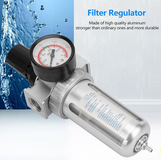 Drukregelaar voor Perslucht met Waterafscheider - 1/2 inch, Maximale Druk 1,0 MPa — afbeelding 5