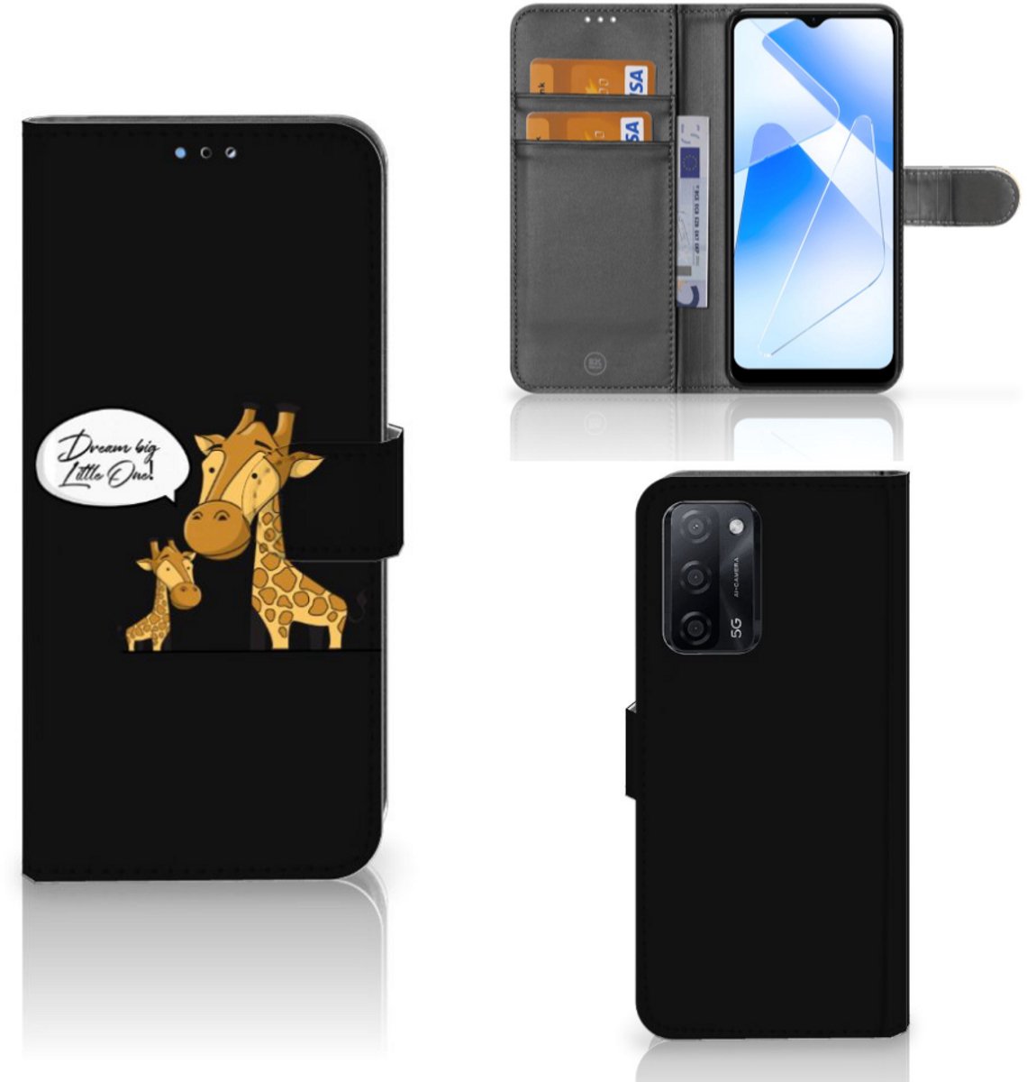 OPPO A16/A16s/A54s Leuk Hoesje Giraffe