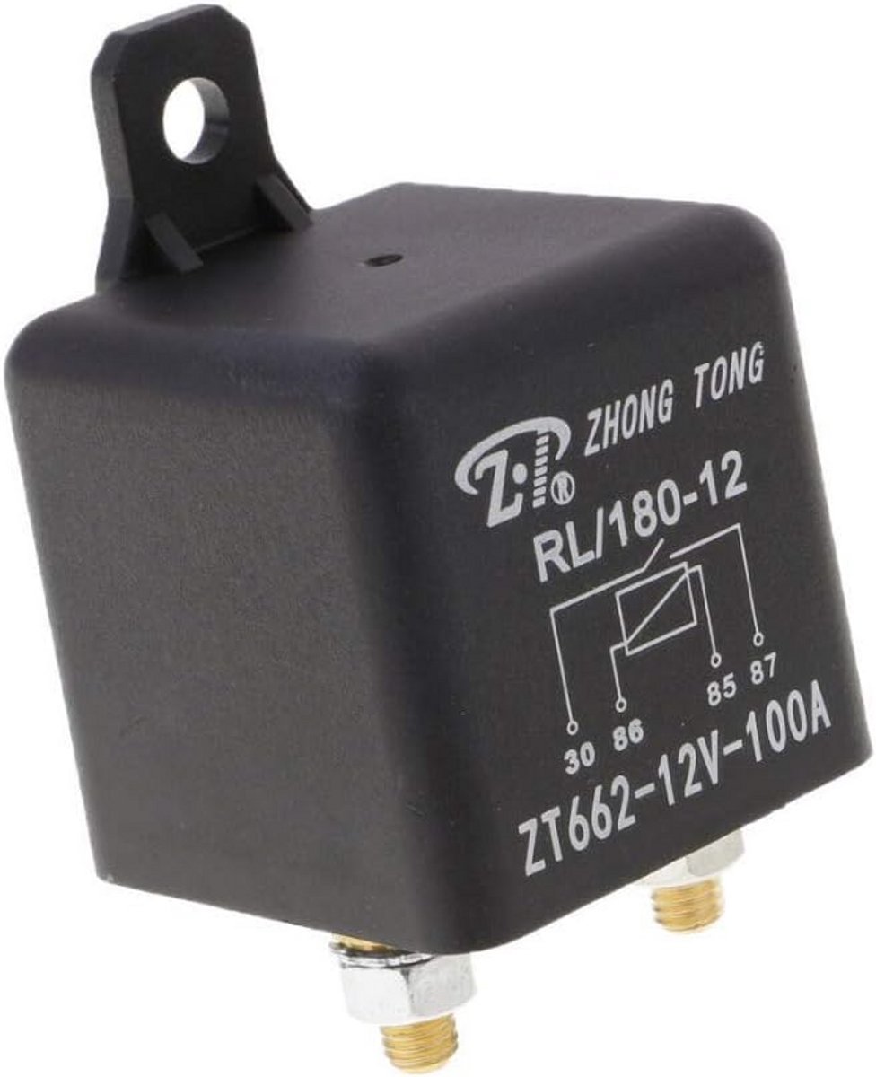 12V 100A 4-polig SPST Auto Relais - Wisselrelais voor Motor en Boot