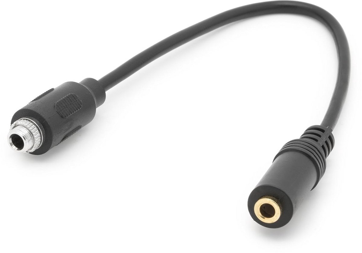 Verlengkabel 3,5 mm jack AUX inbouwbus - 20 cm audio verlengkabel voor auto en pc
