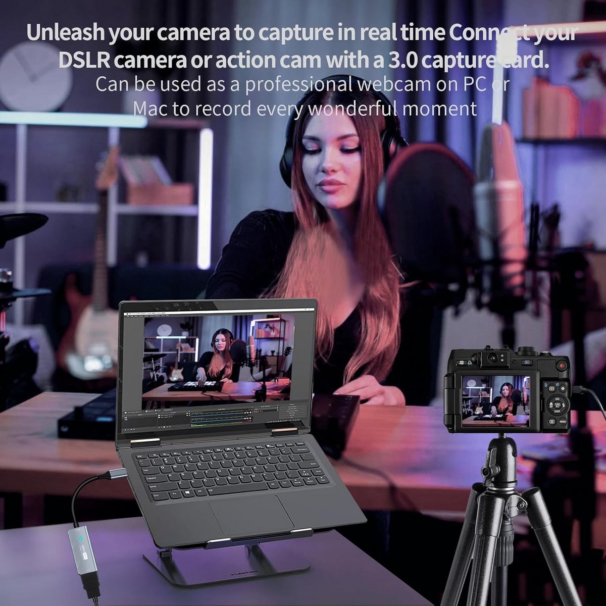 HDMI naar USB C 3.0 Video Capture Card - 1080P 60FPS voor Streaming en Gaming thumbnail 6