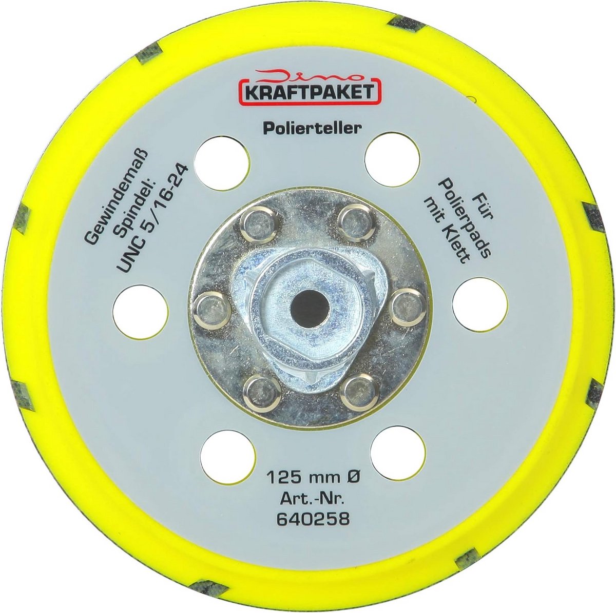125 mm steunschijf met klittenband voor excentrische polijstmachines