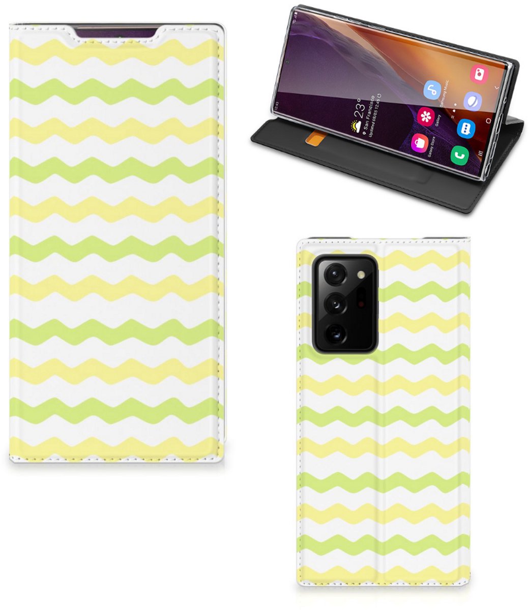 Samsung Galaxy Note 20 Ultra Hoesje met Magneet Waves Yellow