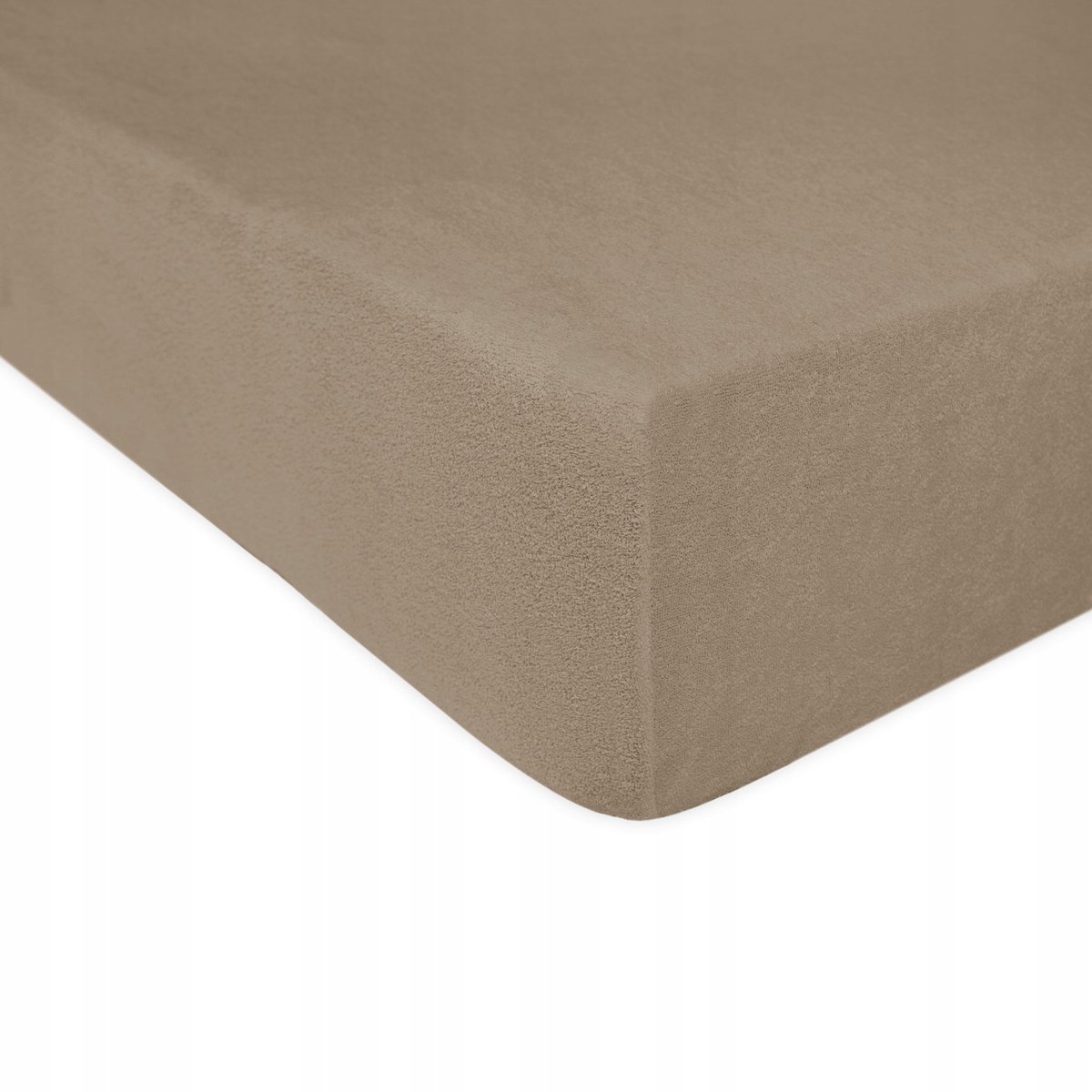 Fleece hoeslaken met elastiek 120x200cm - Dikte 155g/m2 - Kleur Kakao