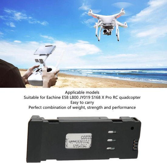 RC Drone Batterij Professionele 3.7V 1800Mah Afstandsbediening
