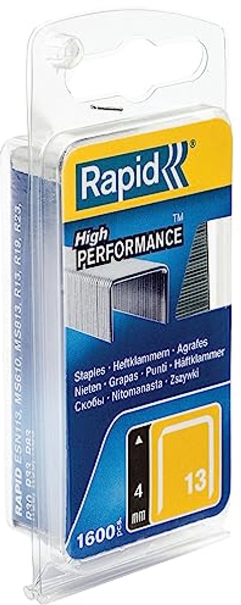 Staples voor Tacker Type 13 - 4mm, 1600 Stuks, Draadstaaf voor Hout en Canvas