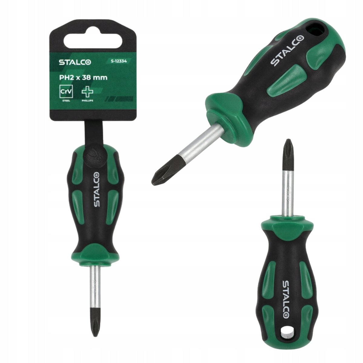 Stalco Schroevendraaier Phillips PH2 x 38mm CrV - Magnetische Punt