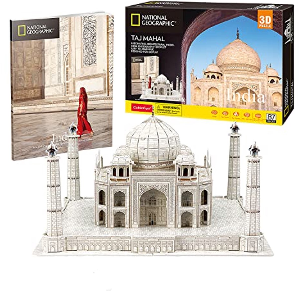 3D Puzzel Taj Mahal - Bouwmodel voor Kinderen en Volwassenen - 87 Stuks - 3D Puzzel vanaf 8 jaar